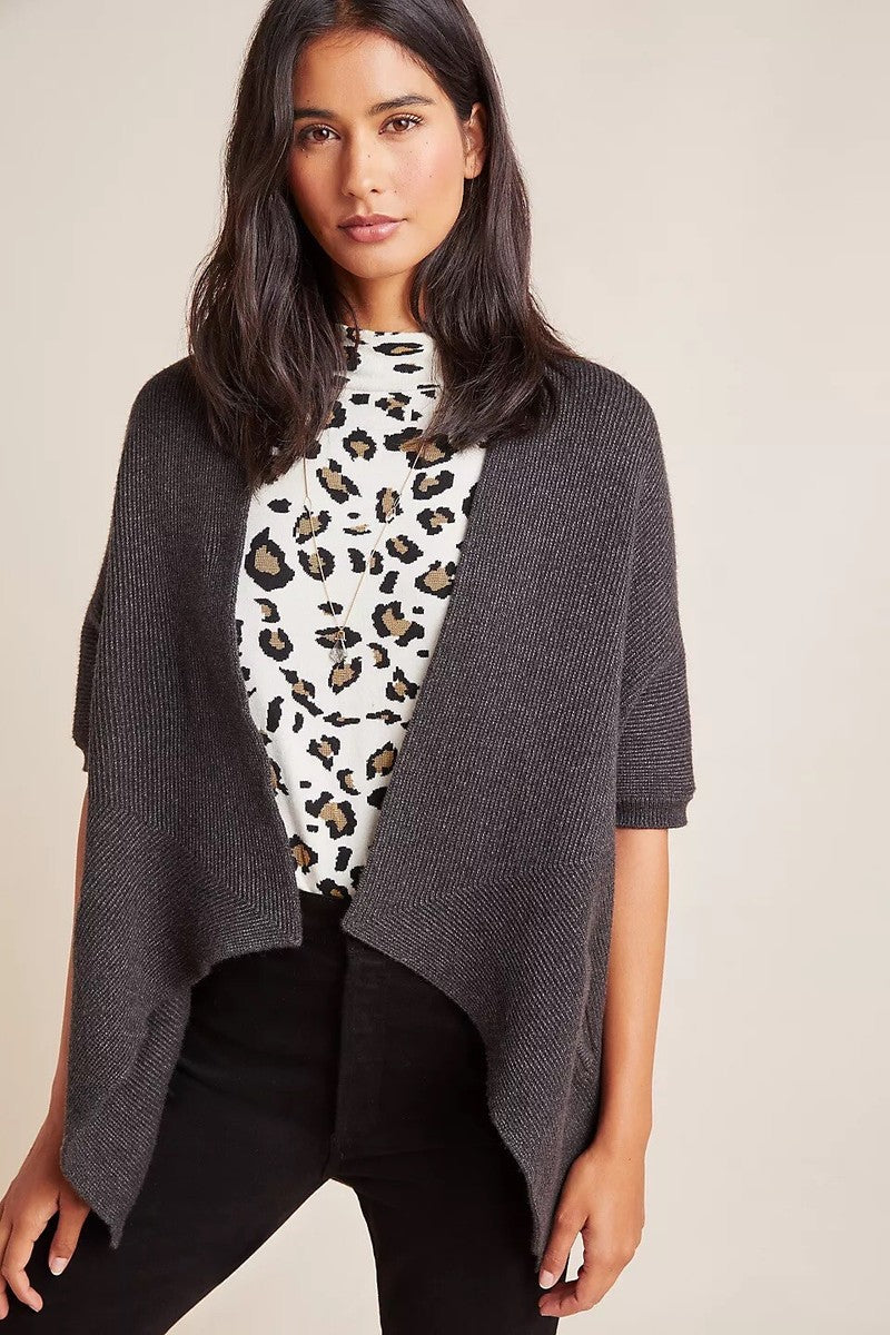 Anthropologie Akemi + Kin Etienne Navy Short Sleeve Cardigan - OS
