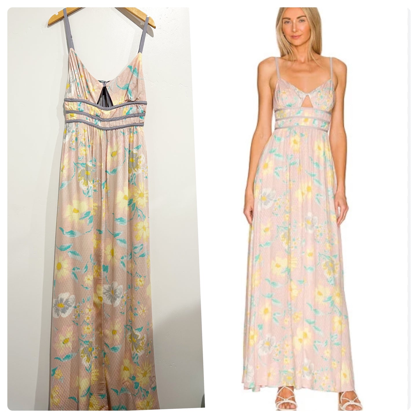 Free People NWT Wisteria Colorful Maxi Dress - Large