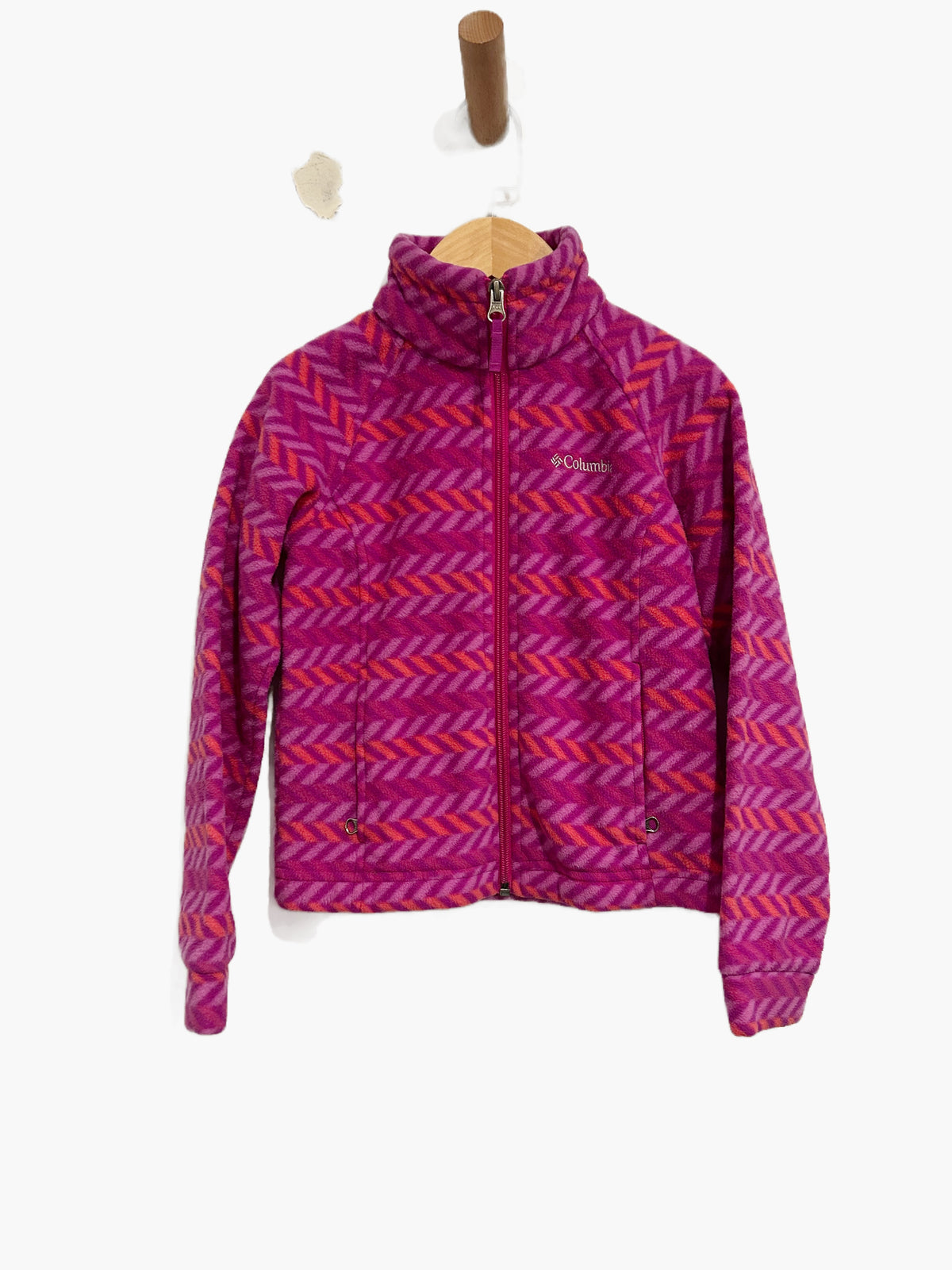 Columbia Pink Chevron Full Zip - XS