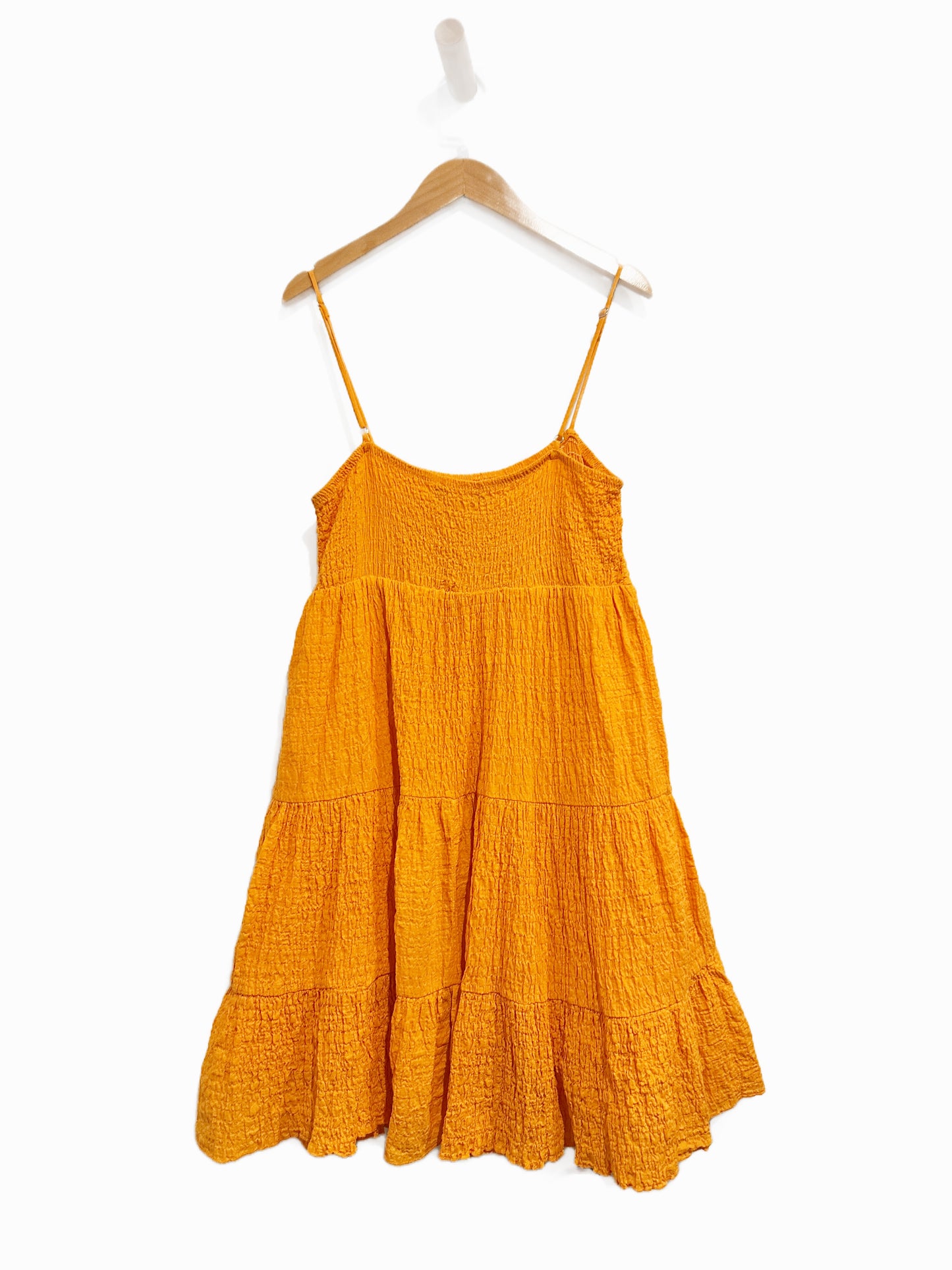 Zara Orange Textured Mini Dress - Medium