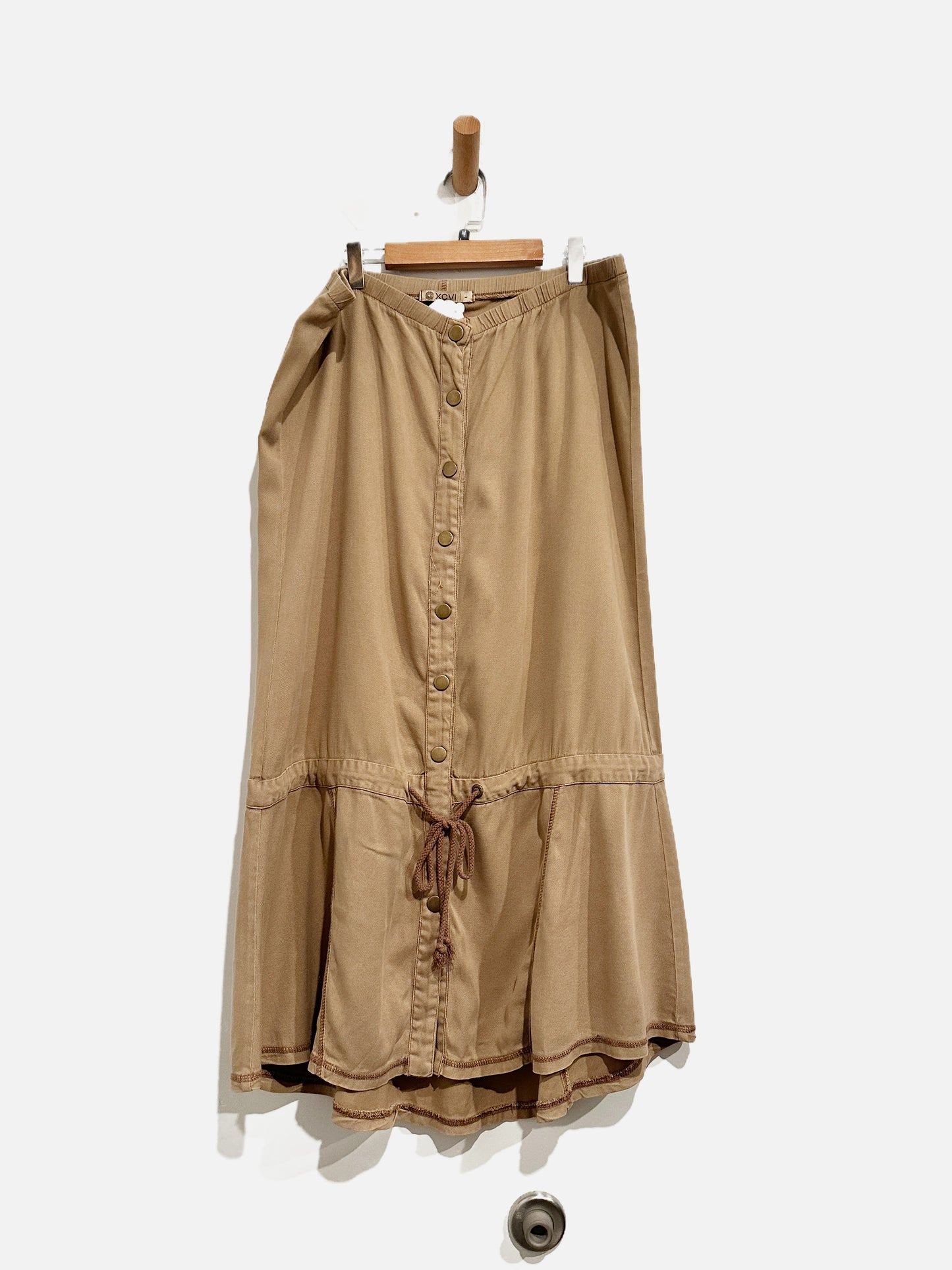 XCVI Brown Drawstring Skirt - Large