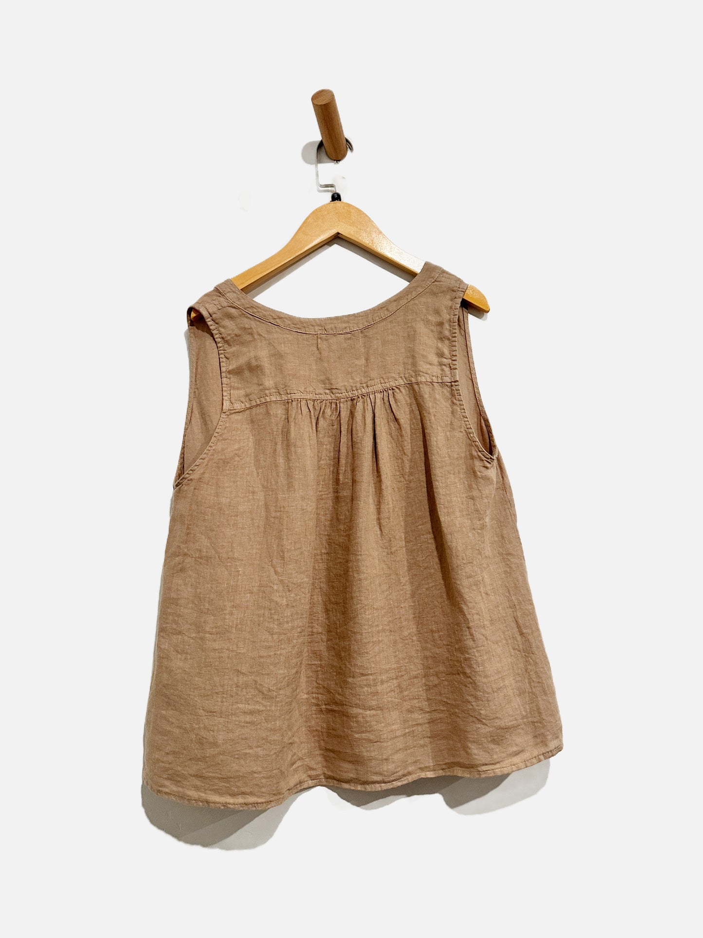 Velvet by Graham & Spencer Tan Linen Tank - Small
