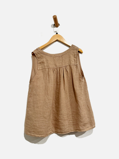 Velvet by Graham & Spencer Tan Linen Tank - Small
