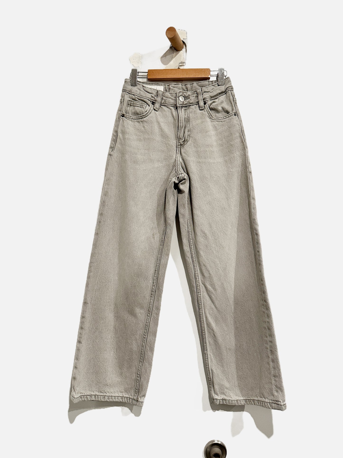 Zara Gray Wide Leg Jeans - 11-12