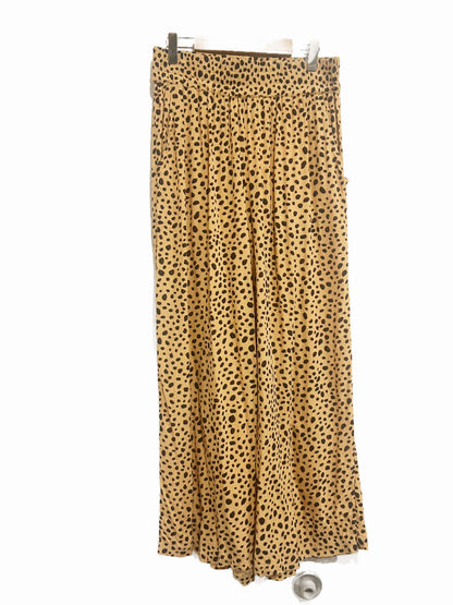 Billabong For Shore Animal Print Wide Leg Pants in Gold Dust - Medium