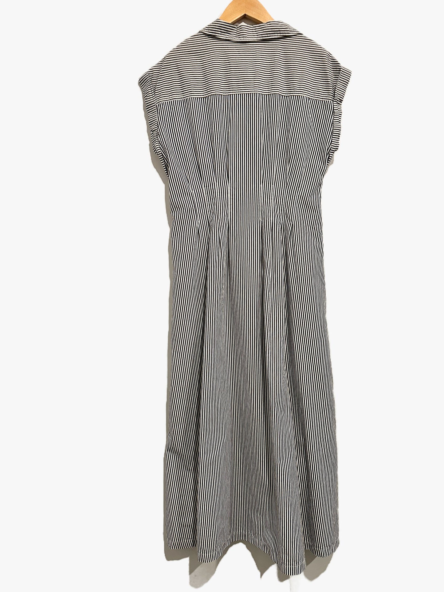 Gap NWT Poplin Midi Shirtdress in Black Stripe -  Small