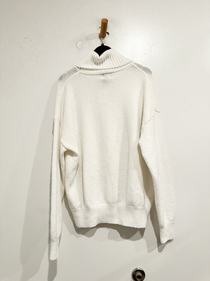 Princess Polly White Turtleneck Sweater - L/XL