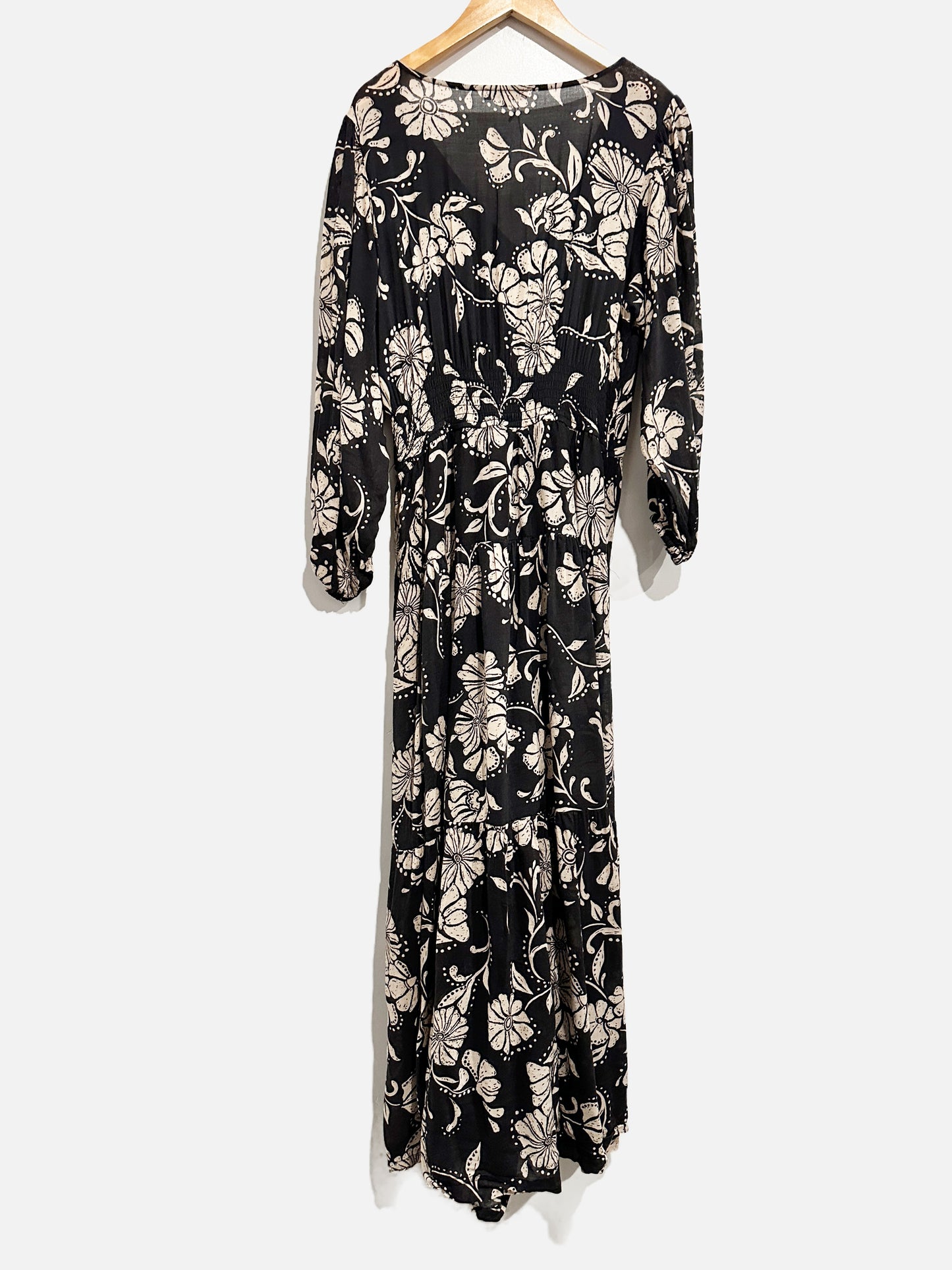 Z Supply Black Floral Maxi Dress - Medium
