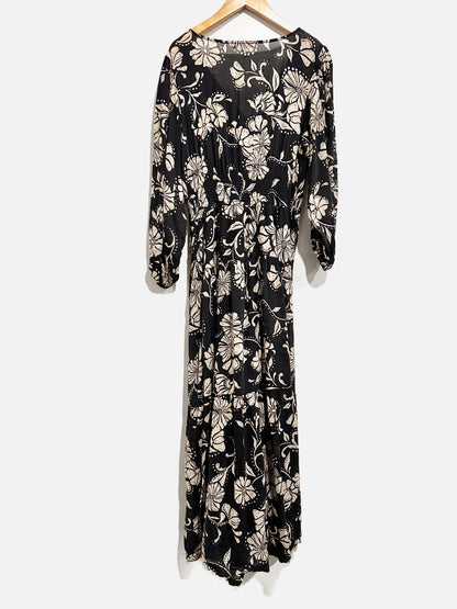 Z Supply Black Floral Maxi Dress - Medium