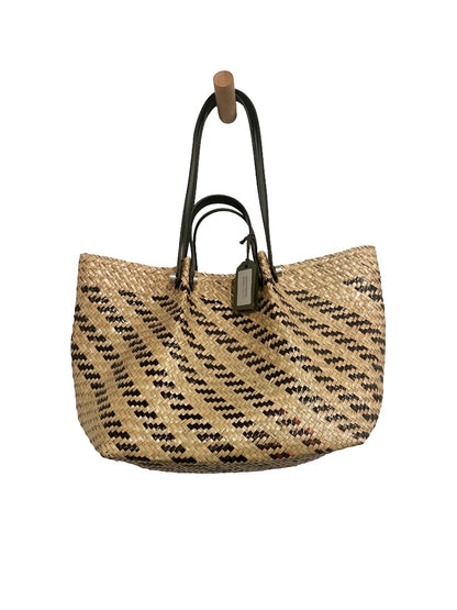 All Saints Allington Straw Tote Bag in Natural/Black