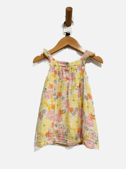 Angel Dear Pink/Yellow Floral Dress - 12- 18mo