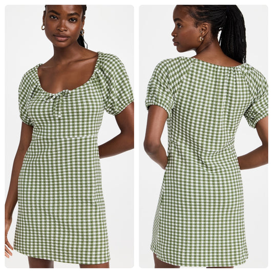 Madewell Green Gingham Dress - XXL