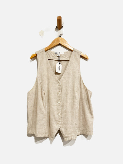 And Now This Cream Linen Vest - Large