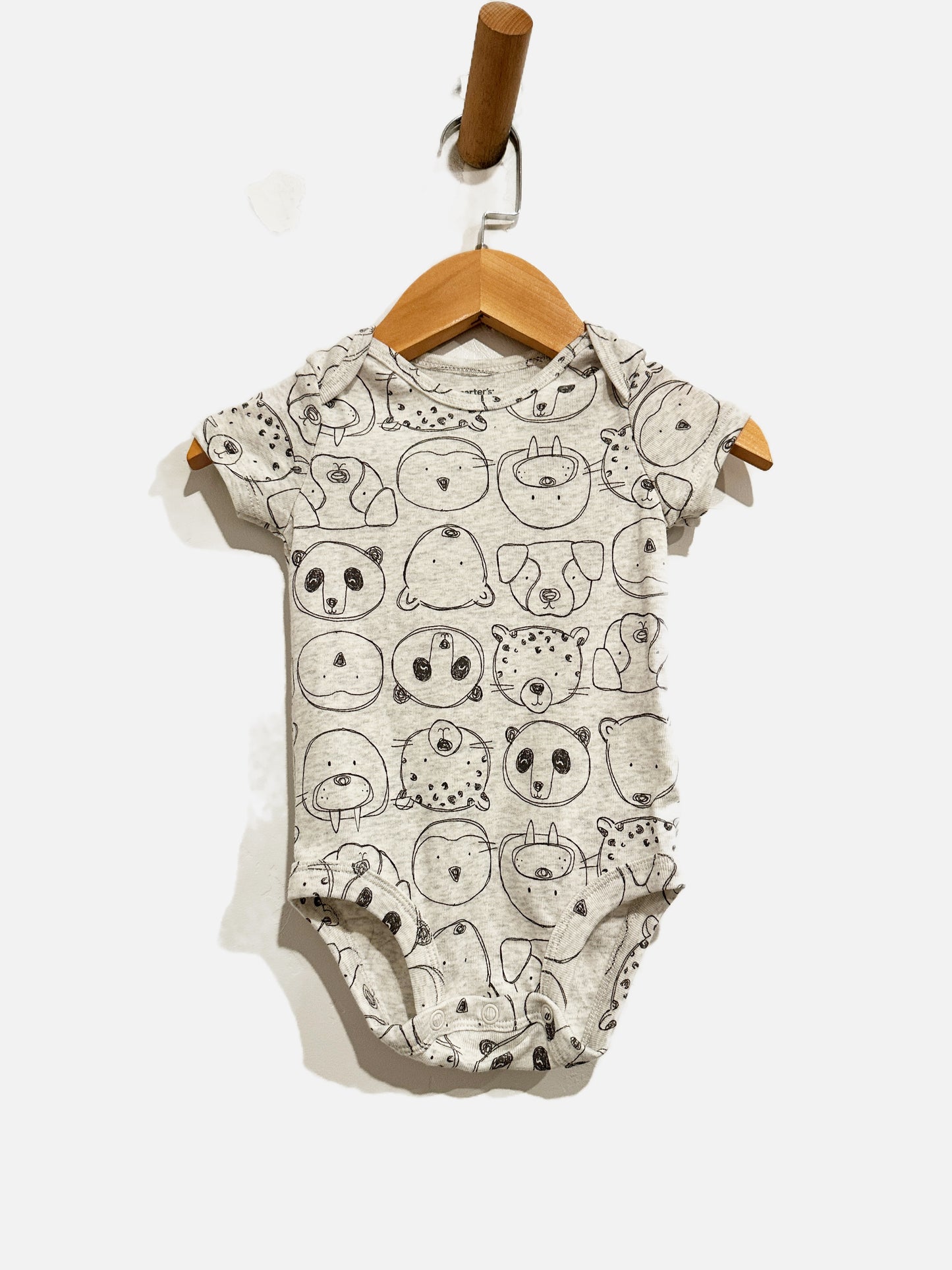Carter's Animals Gray Onesie - 6M