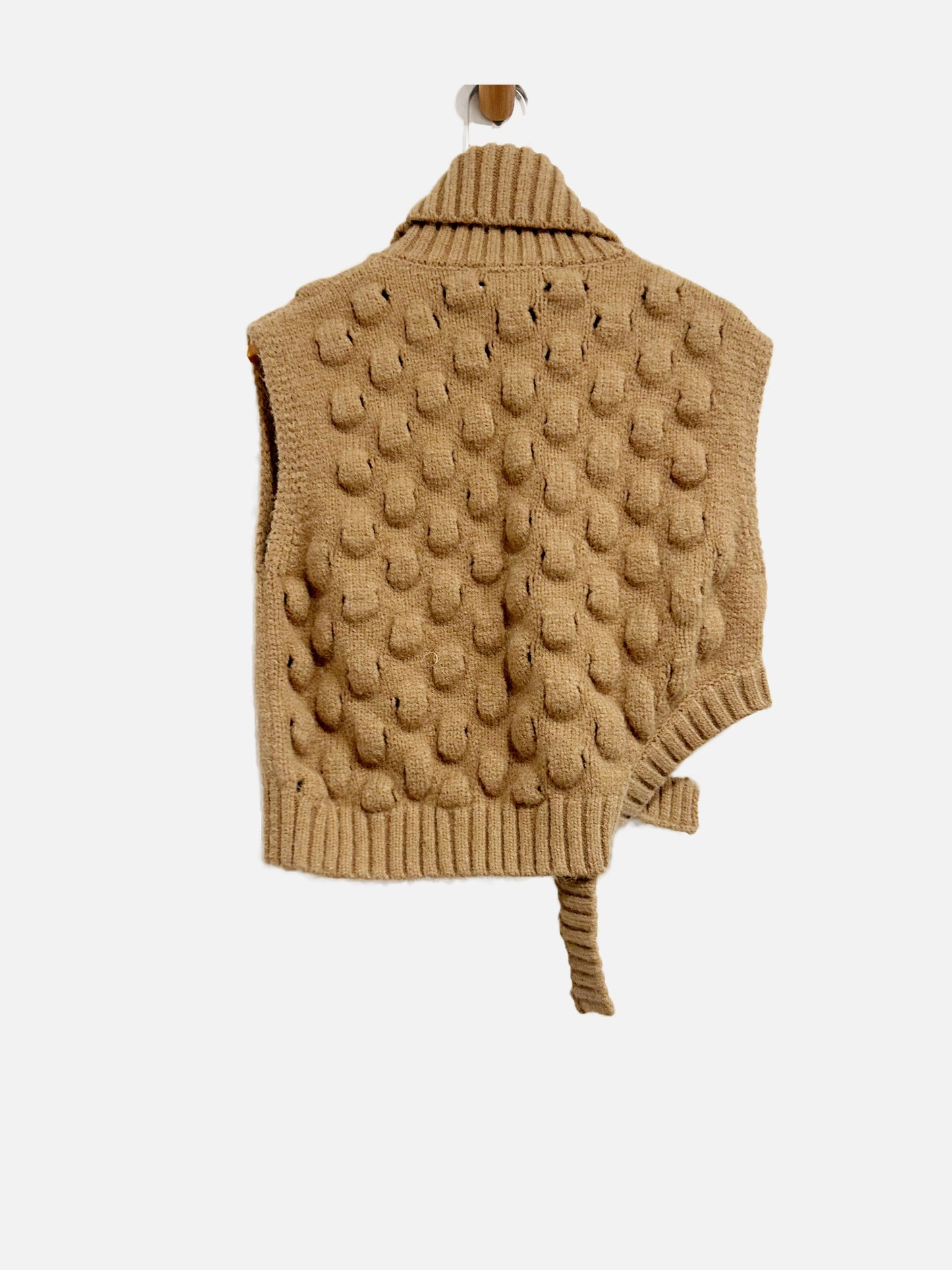 Zara Beige Cable Knit Vest - Medium