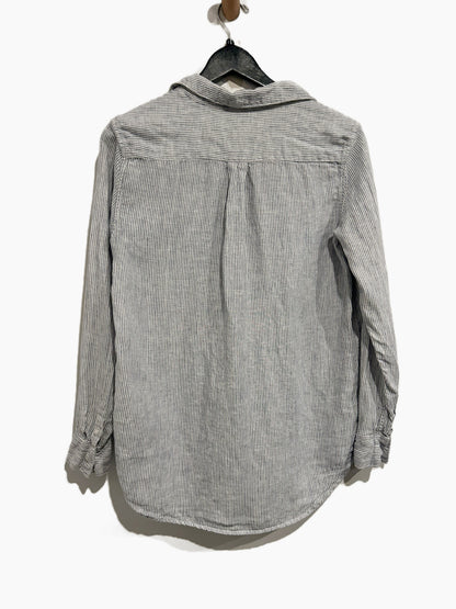 Quince Blue and White Pinstripe Button Down - Small