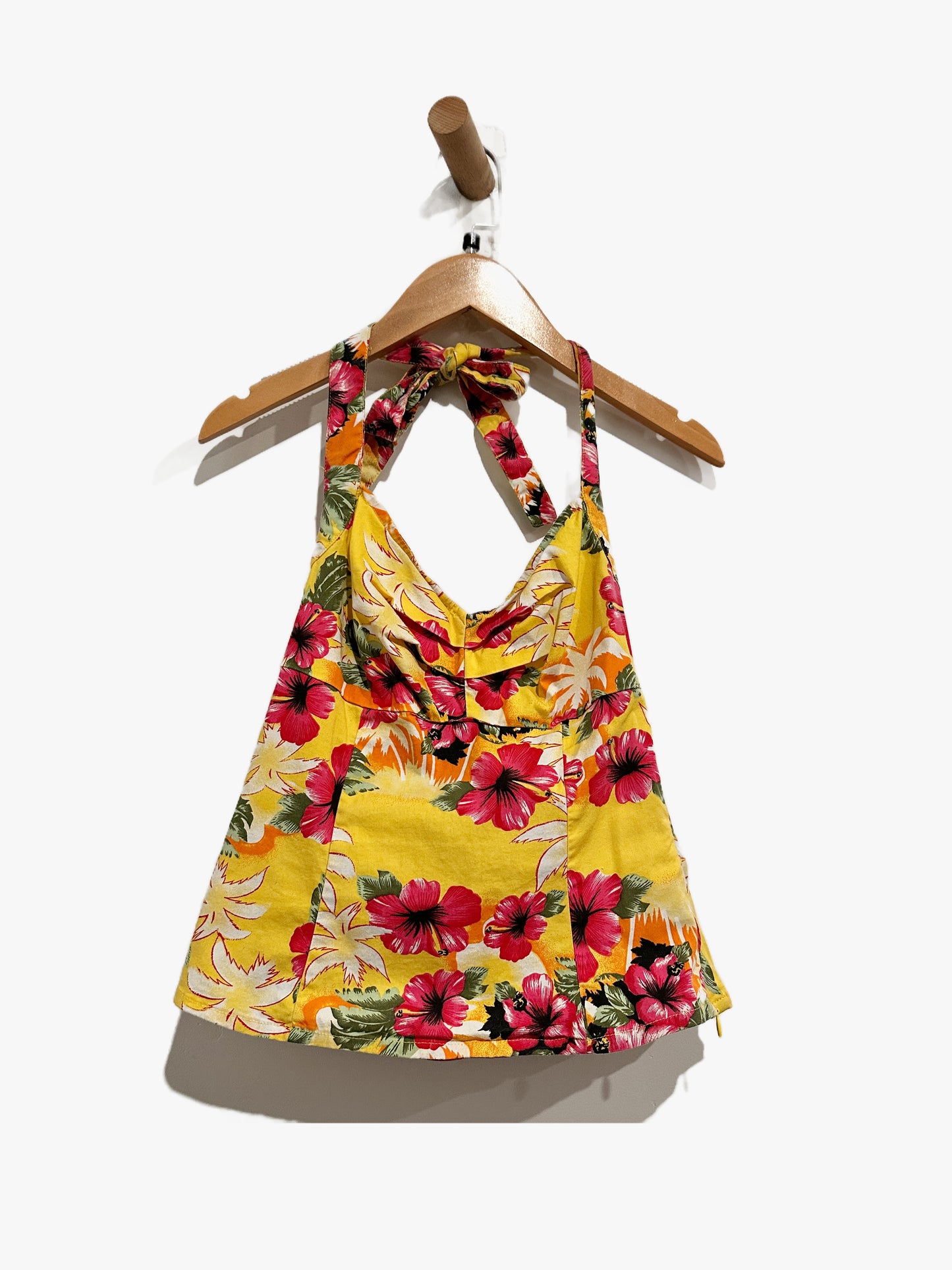 Made in India Yellow Hawaiian Halter Top - 4