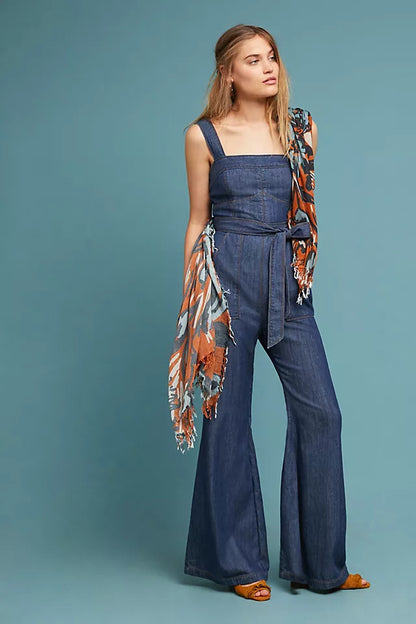 Anthropologie Ett:Twa Denim Chambray Jumpsuit - 4