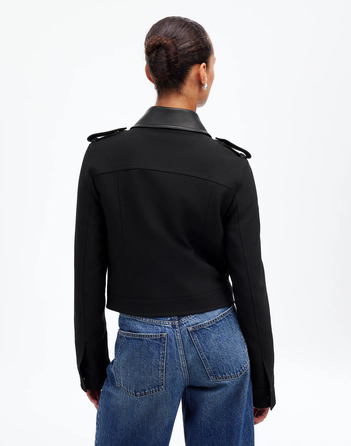 Madewell Shrunken Utility Jacket in True Black - 8
