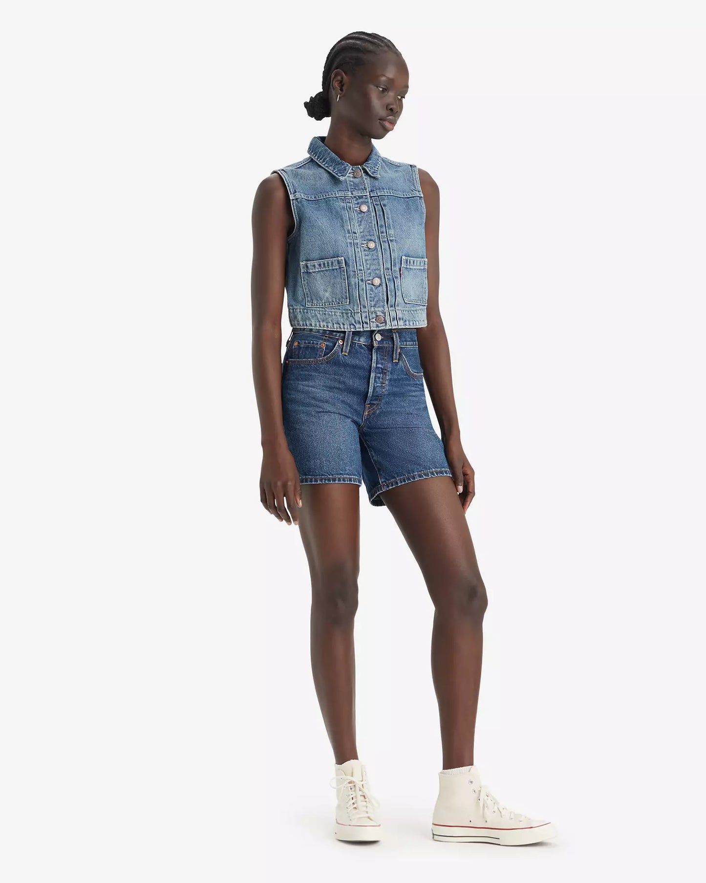 Levi’s 501 Mid Thigh Shorts in Pleased to Meet You - 29