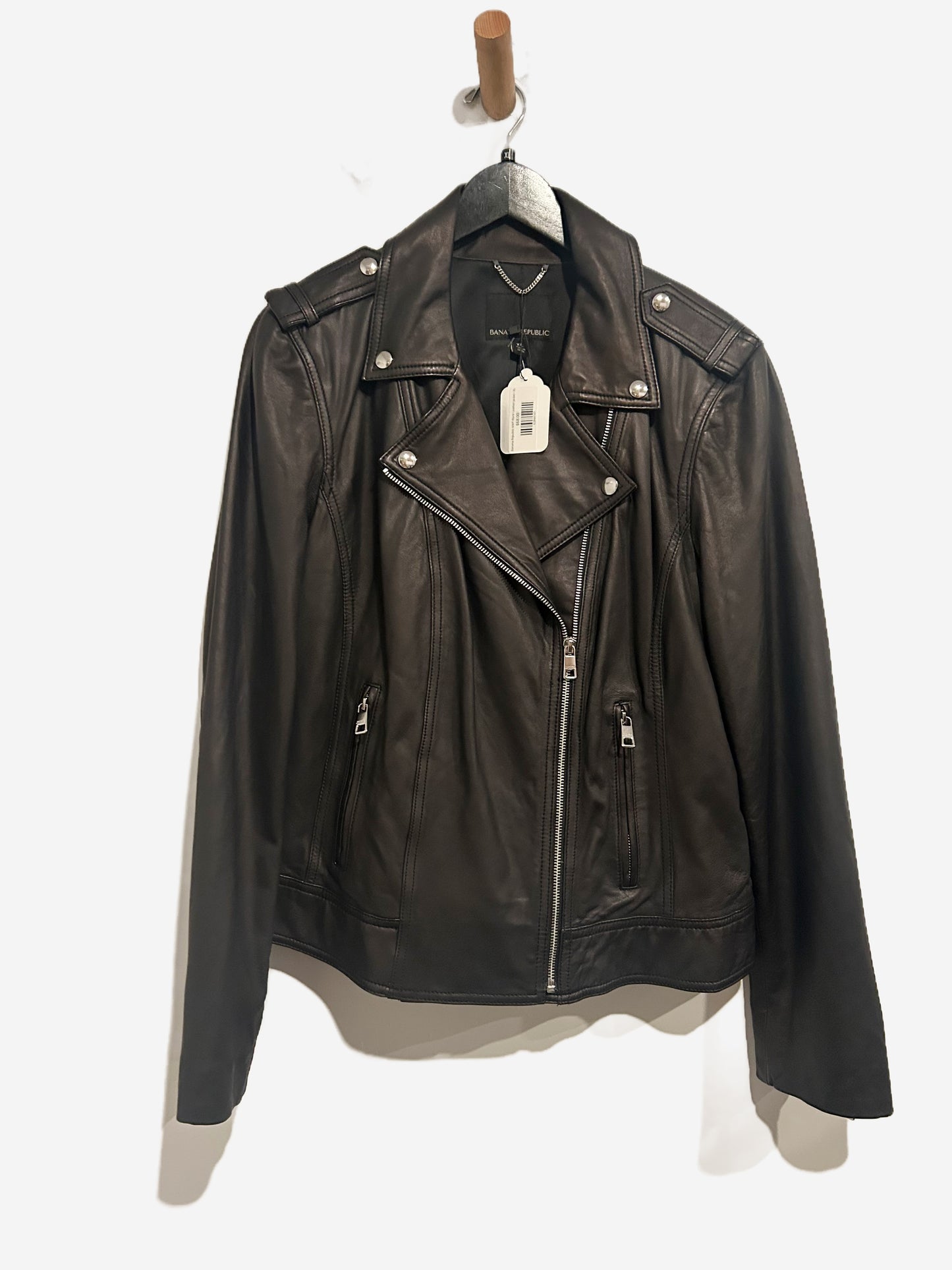 Banana Republic NWT Classic Leather Moto Jacket in Black - XL