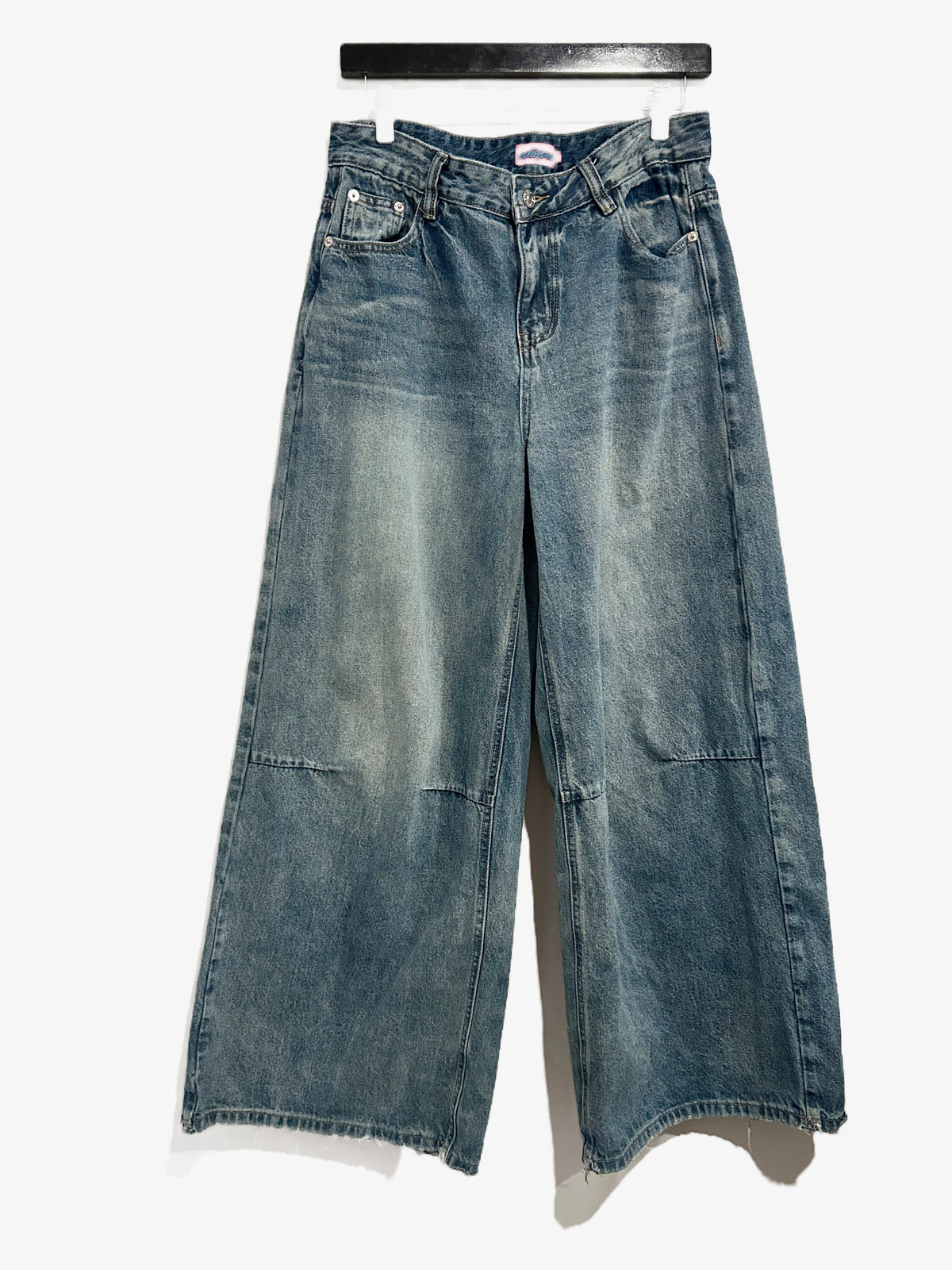 Edikted Skater Girl Washed Low Rise Baggy Jeans - Medium