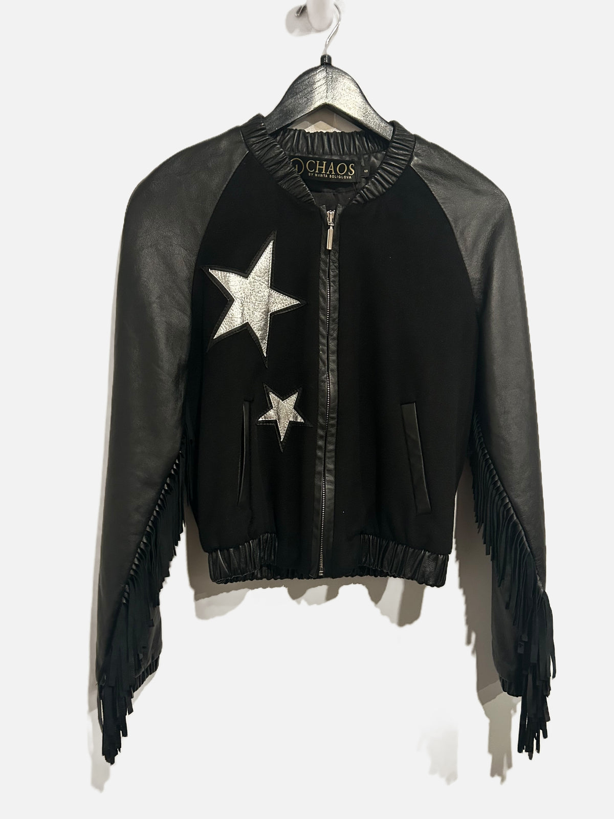 Chaos Black Star Fringe Jacket - Small