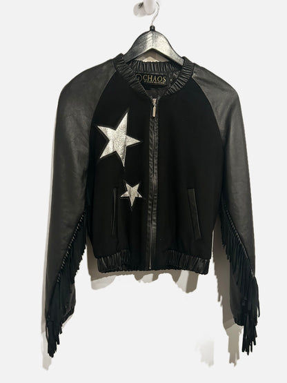 Chaos Black Star Fringe Jacket - Small