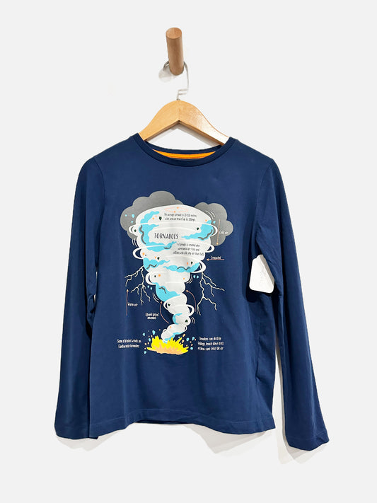 Mini Boden Blue Tornado Tee - 9/10
