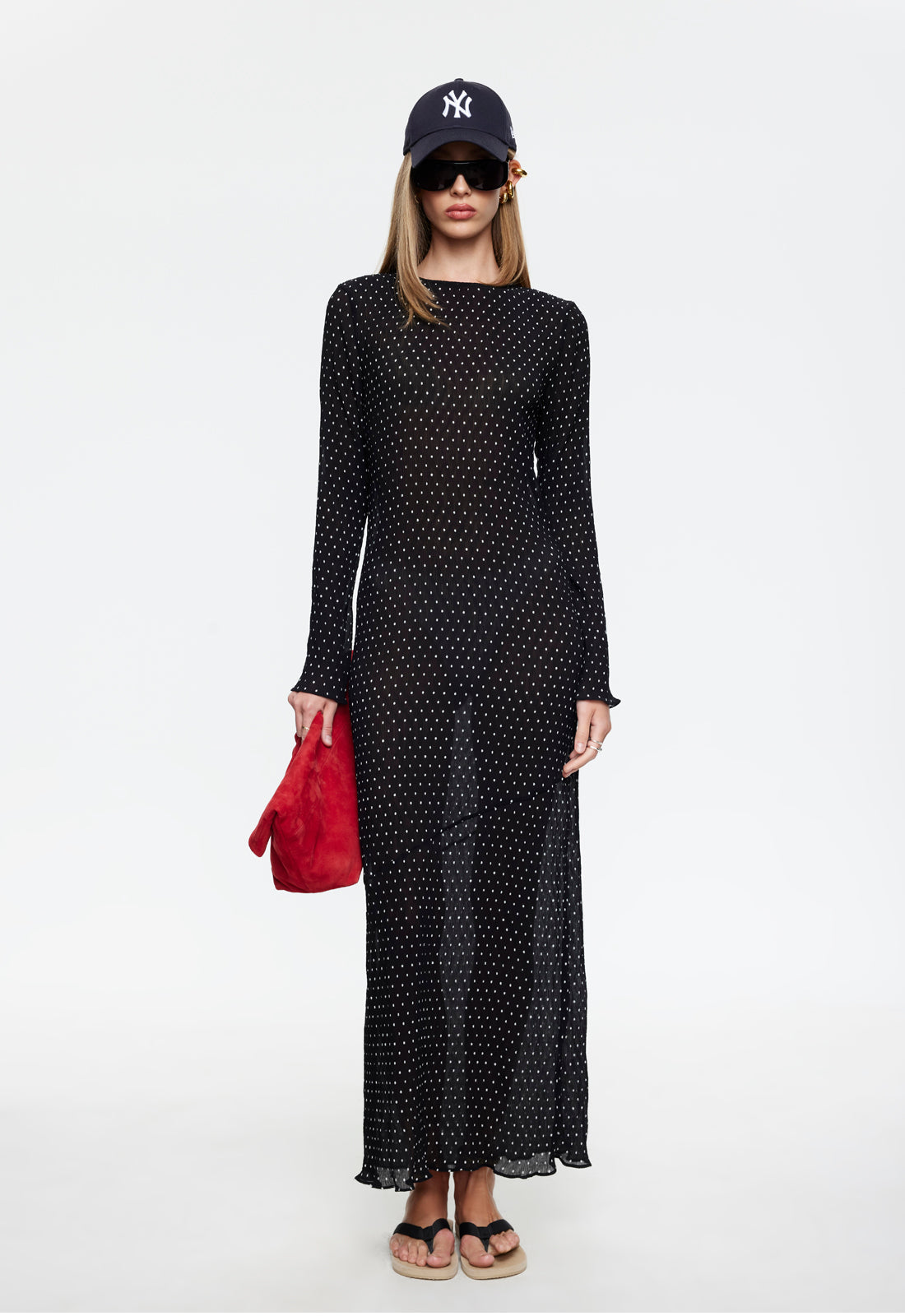 Lioness Haven Maxi Dress in Noir Polka - Medium