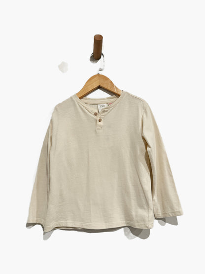 Zara Kids Cream Henley - 4/5
