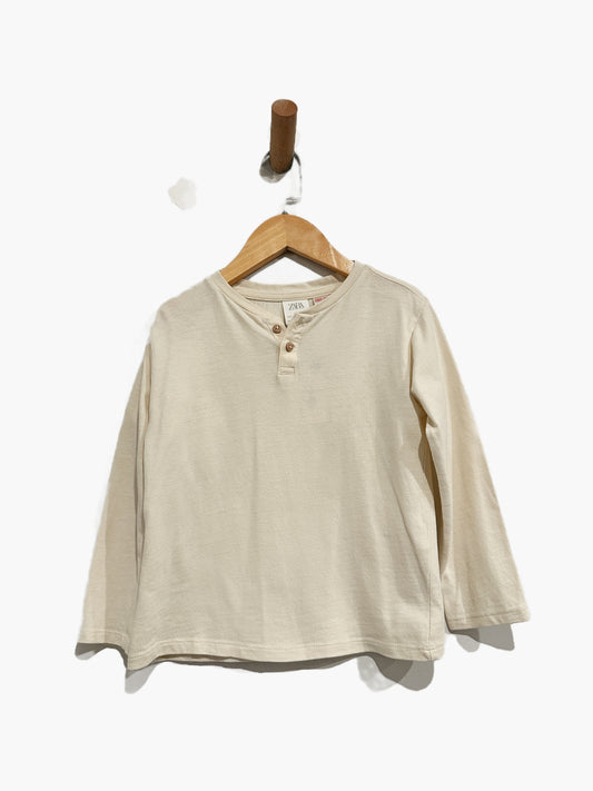 Zara Kids Cream Henley - 4/5