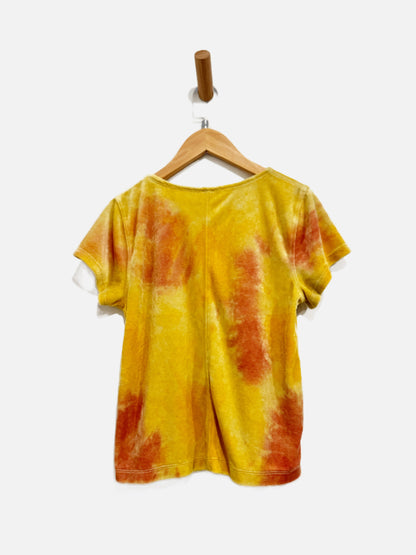 Free People Velvet Tie Dye SS Top - Small