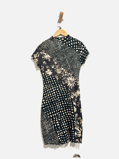 Urban Outfitters Black Floral Pieced Mini Dress - Small