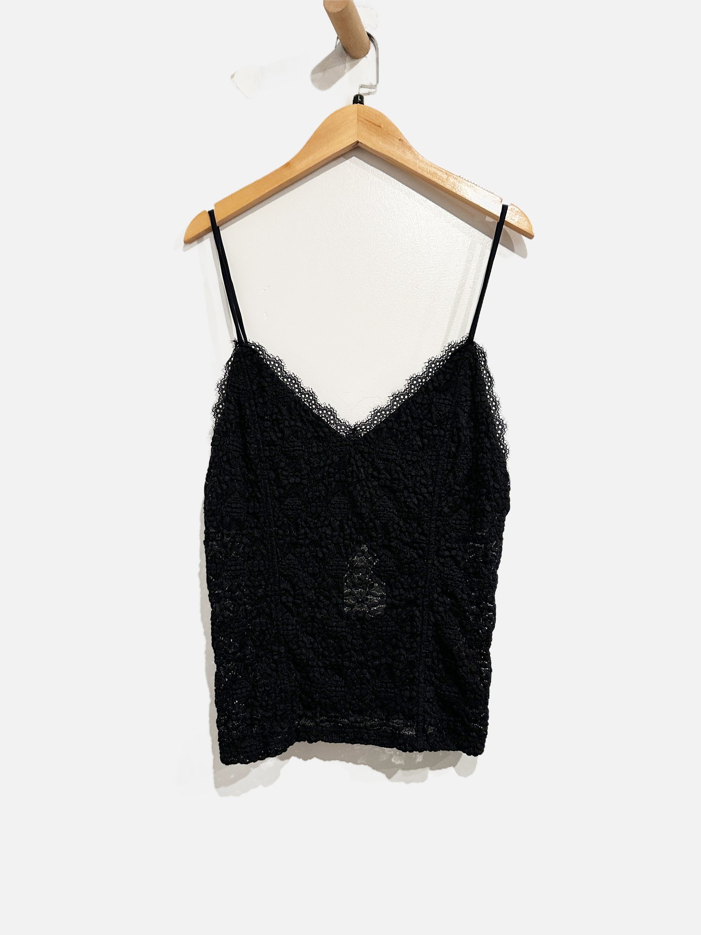 Free People Follow Me Lace Cami in Black - Large