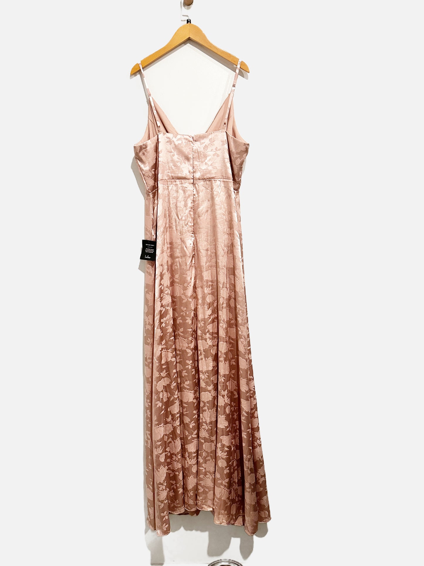 Lulus NWT Pink Floral Maxi Dress - XL