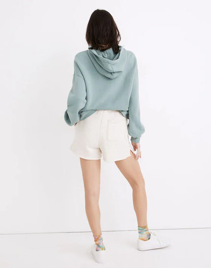 Madewell Airyterry Stitched-Pocket Sweatshorts in Light Gray - Large