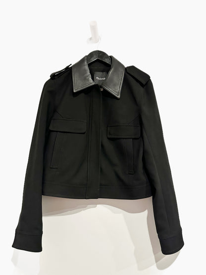 Madewell Shrunken Utility Jacket in True Black - 8