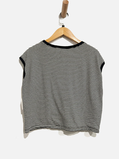 Madewell Black and White Stripe Tank - XS