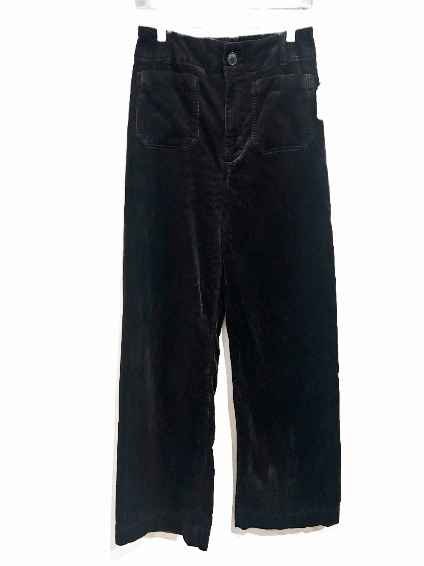 Anthropologie Maeve Colette Corduroy High-Rise Wide-Leg Pants in Black - 29T