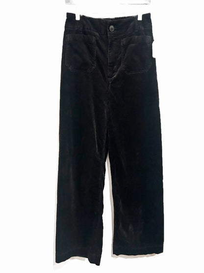 Anthropologie Maeve Colette Corduroy High-Rise Wide-Leg Pants in Black - 29T