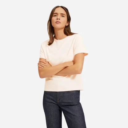 Everlane Drapey T-Shirt Blouse in Light Pink - 0
