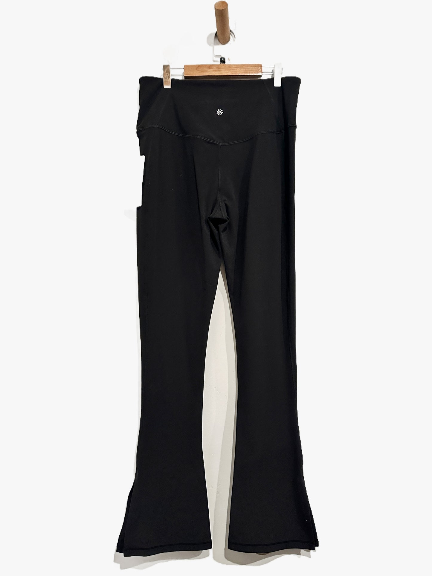 Athleta NWT Elation Split Slim Flare Pants in Black - Large