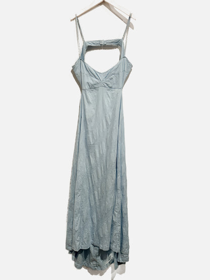 Free People Blue Lace Trim Maxi Dress - Large