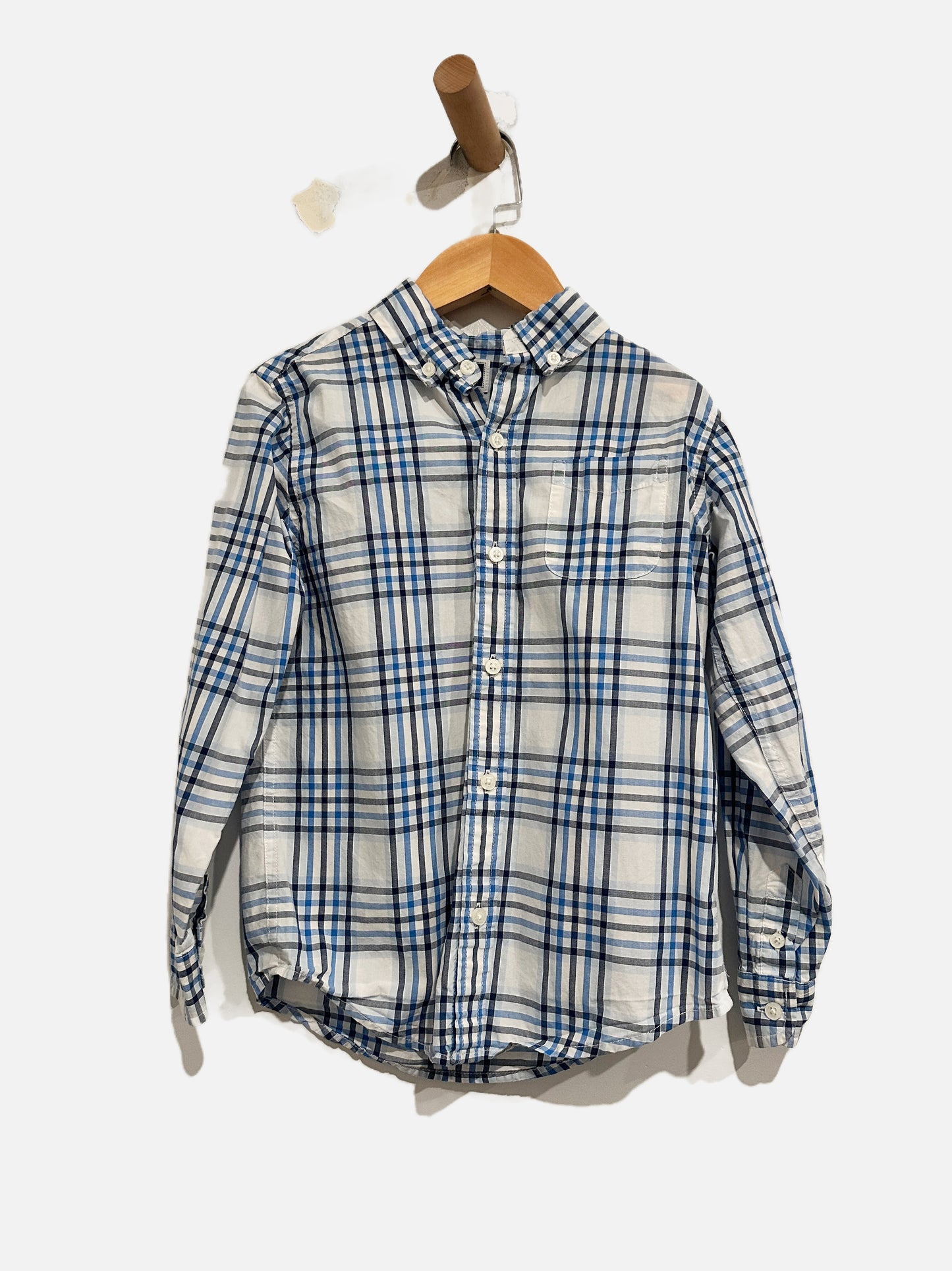 Janie & Jack Blue Plaid Button Down - 6