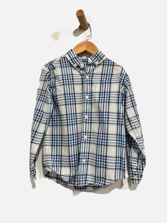 Janie & Jack Blue Plaid Button Down - 6