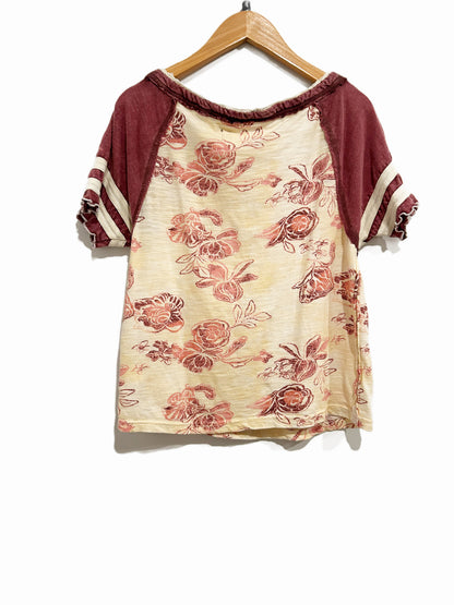 Free People Wish You Were Here Tee in Tan Combo - Small