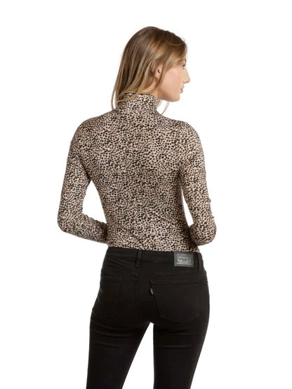 Levi’s Louie Turtleneck Leopard Print Bodysuit - XS
