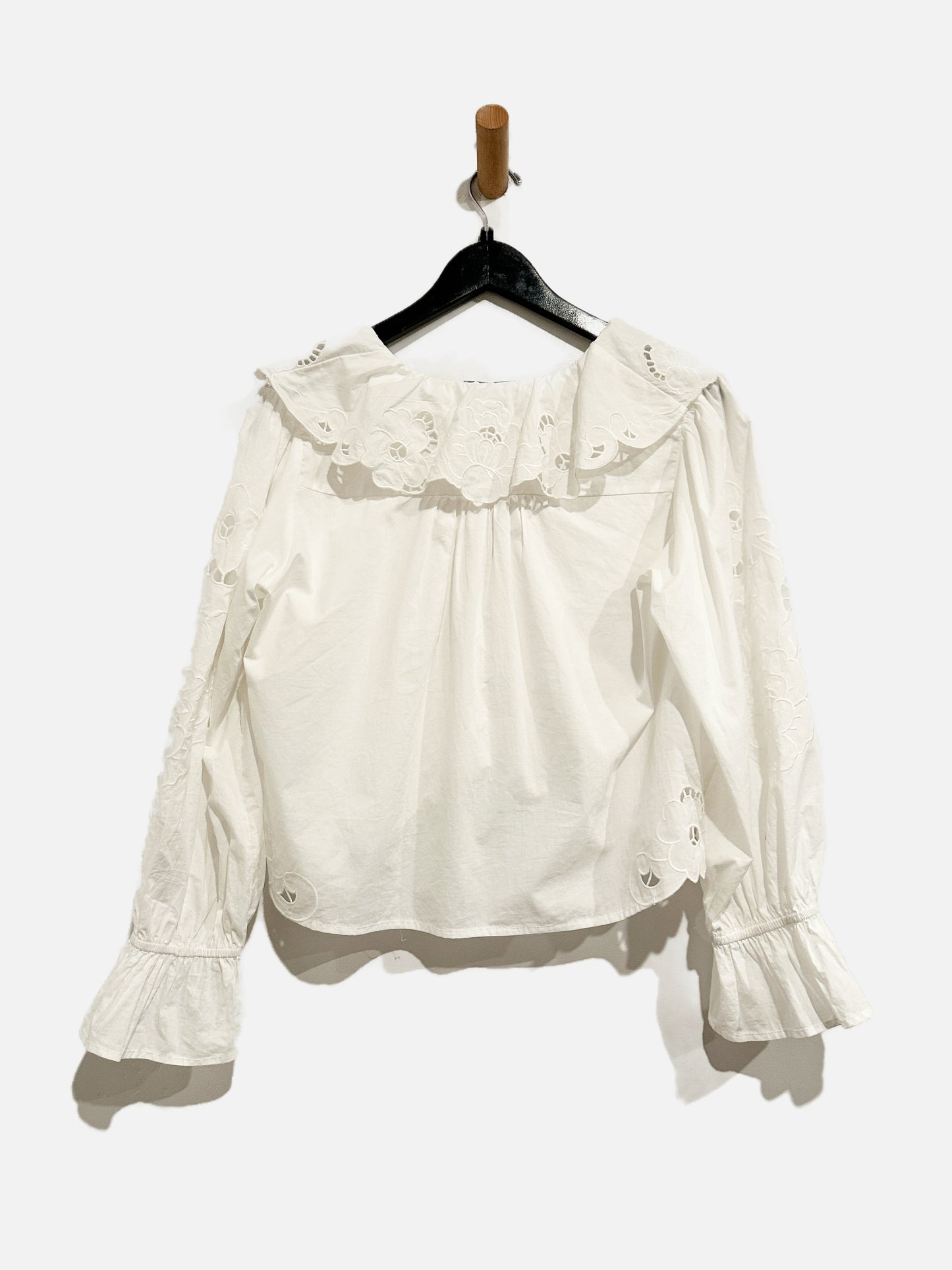 Miou Muse White Eyelet Blouse - Small