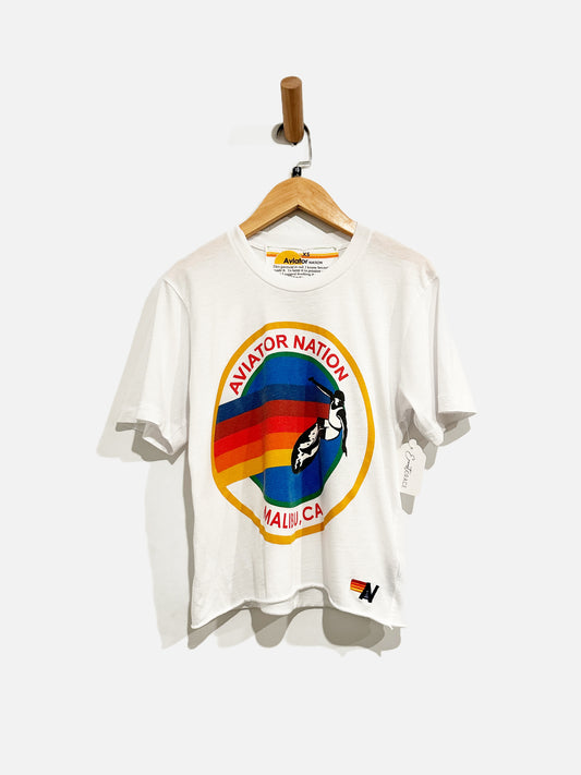 Aviator Nation White Graphic Tee - XS